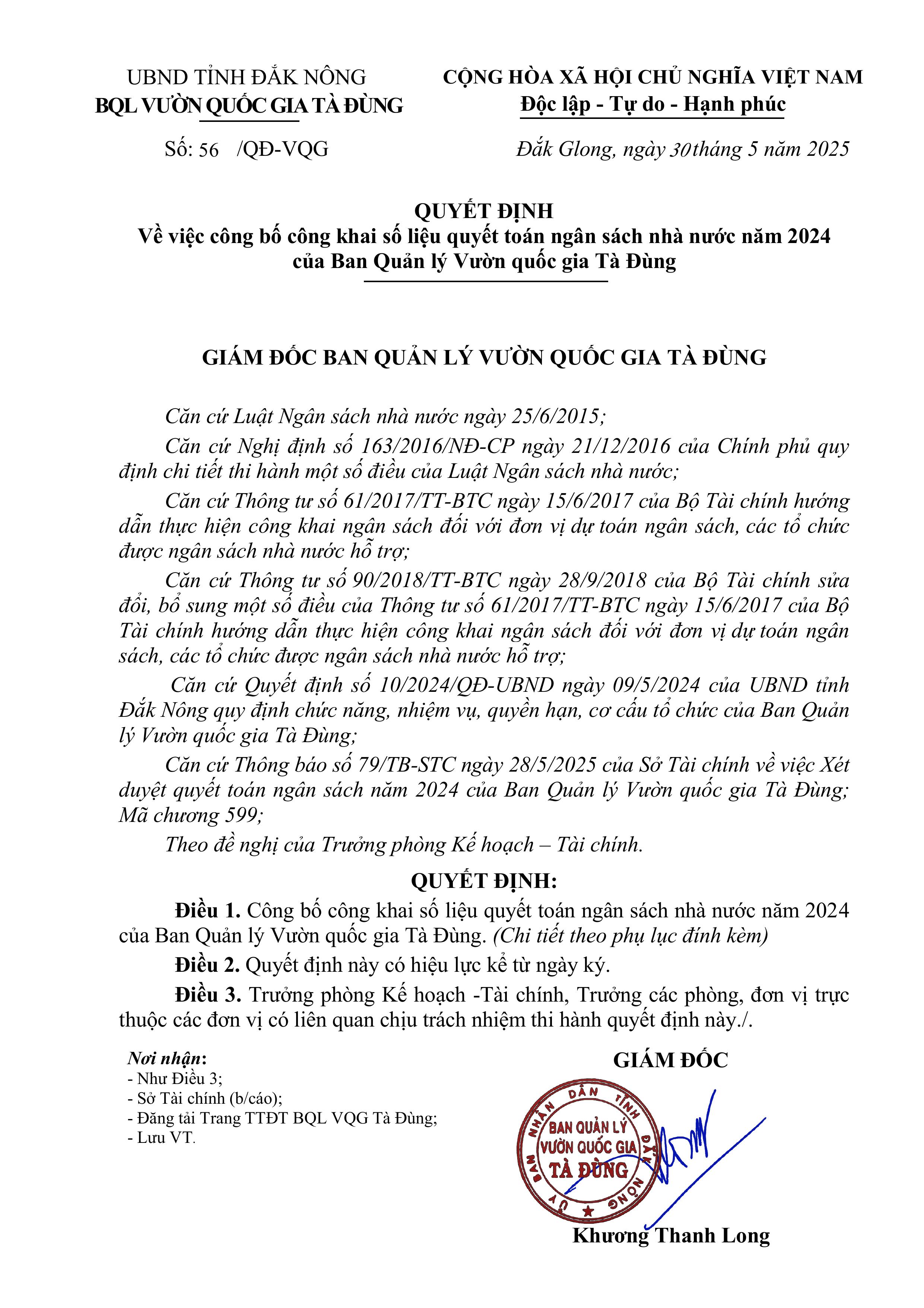 quyết đinh công khai quyết toán 2024-hình ảnh-0
