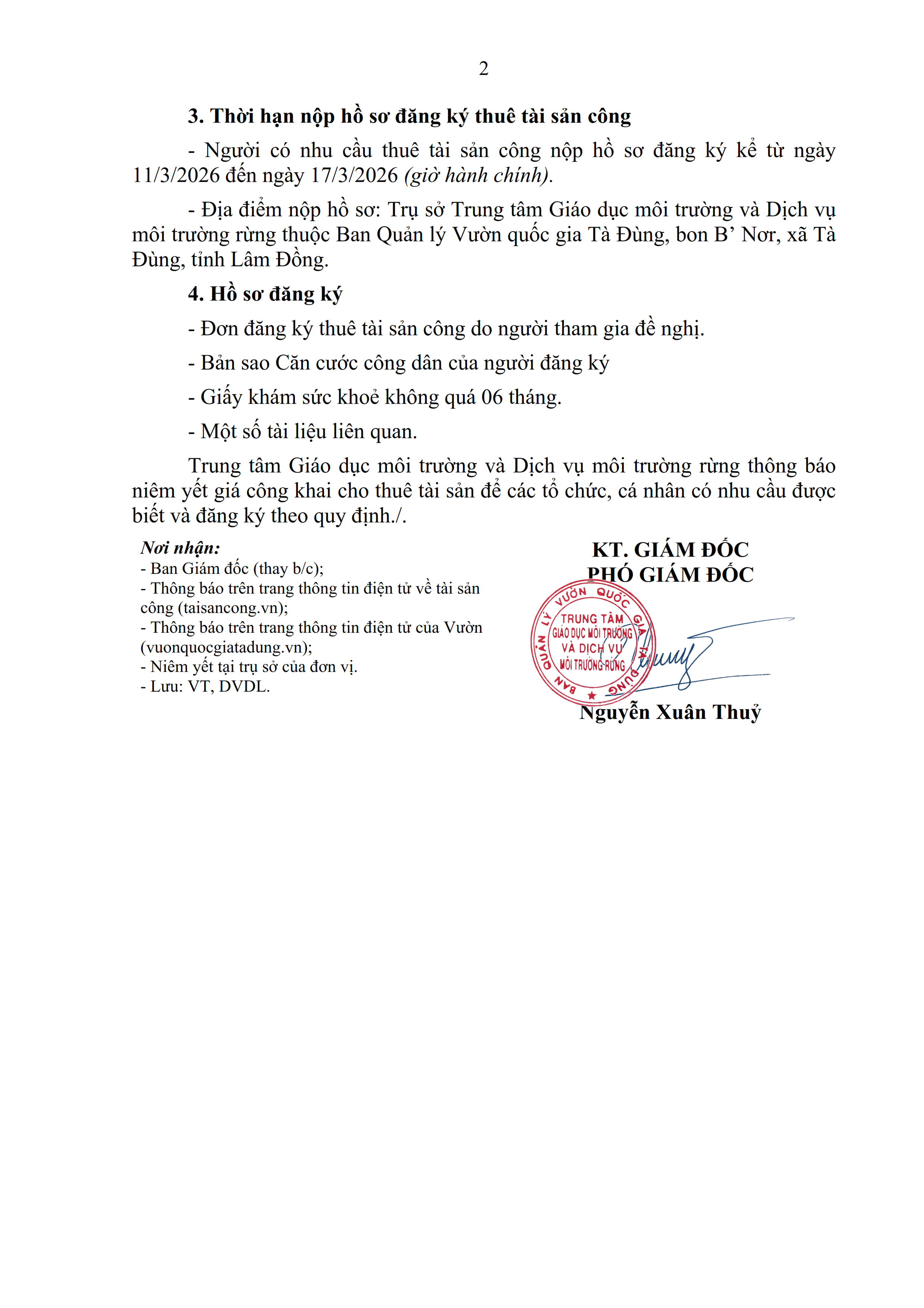 THÔNG BAO CHO THUÊ 002