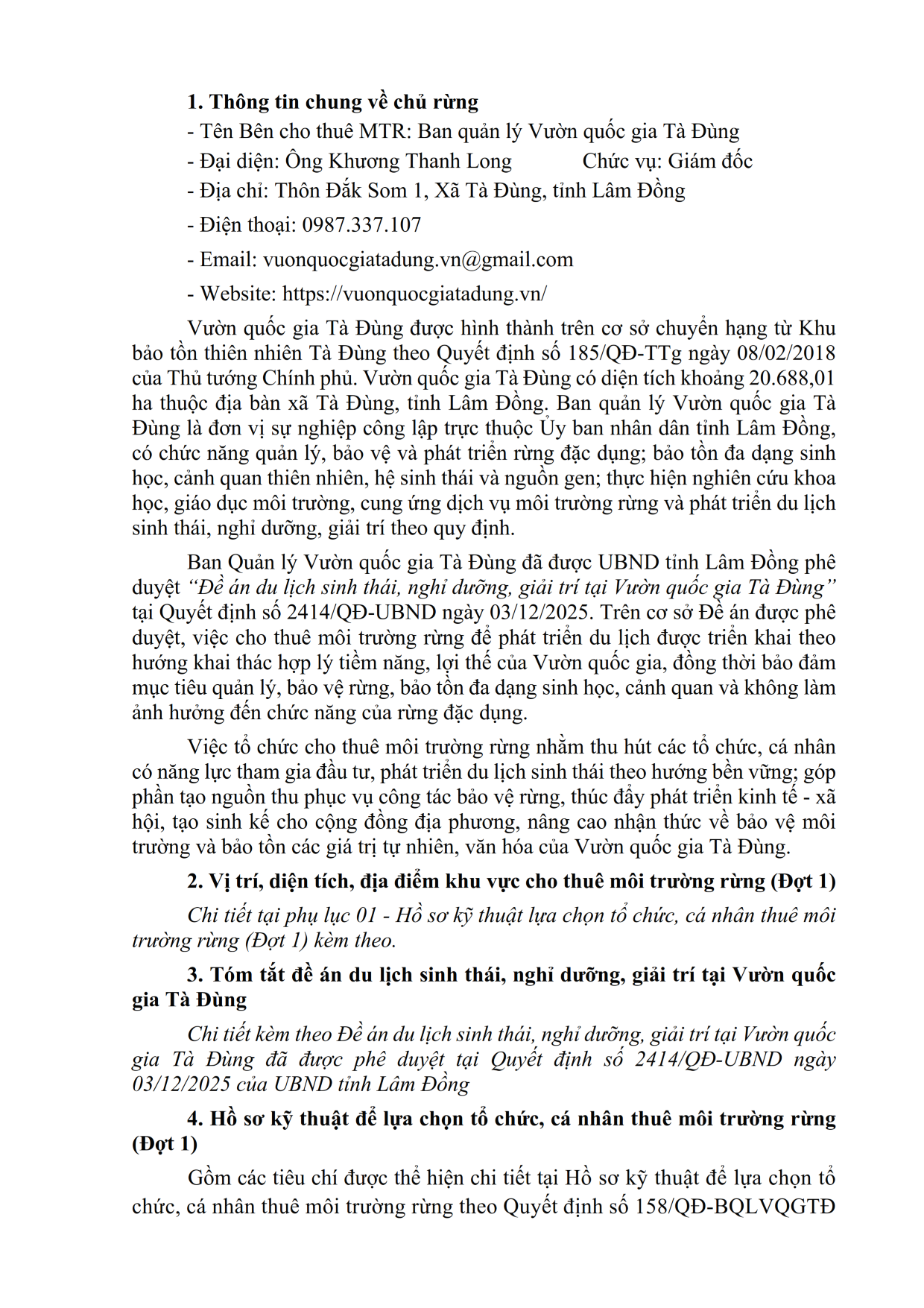 8. THÔNG BÁO CHO THUÊ MTR 002