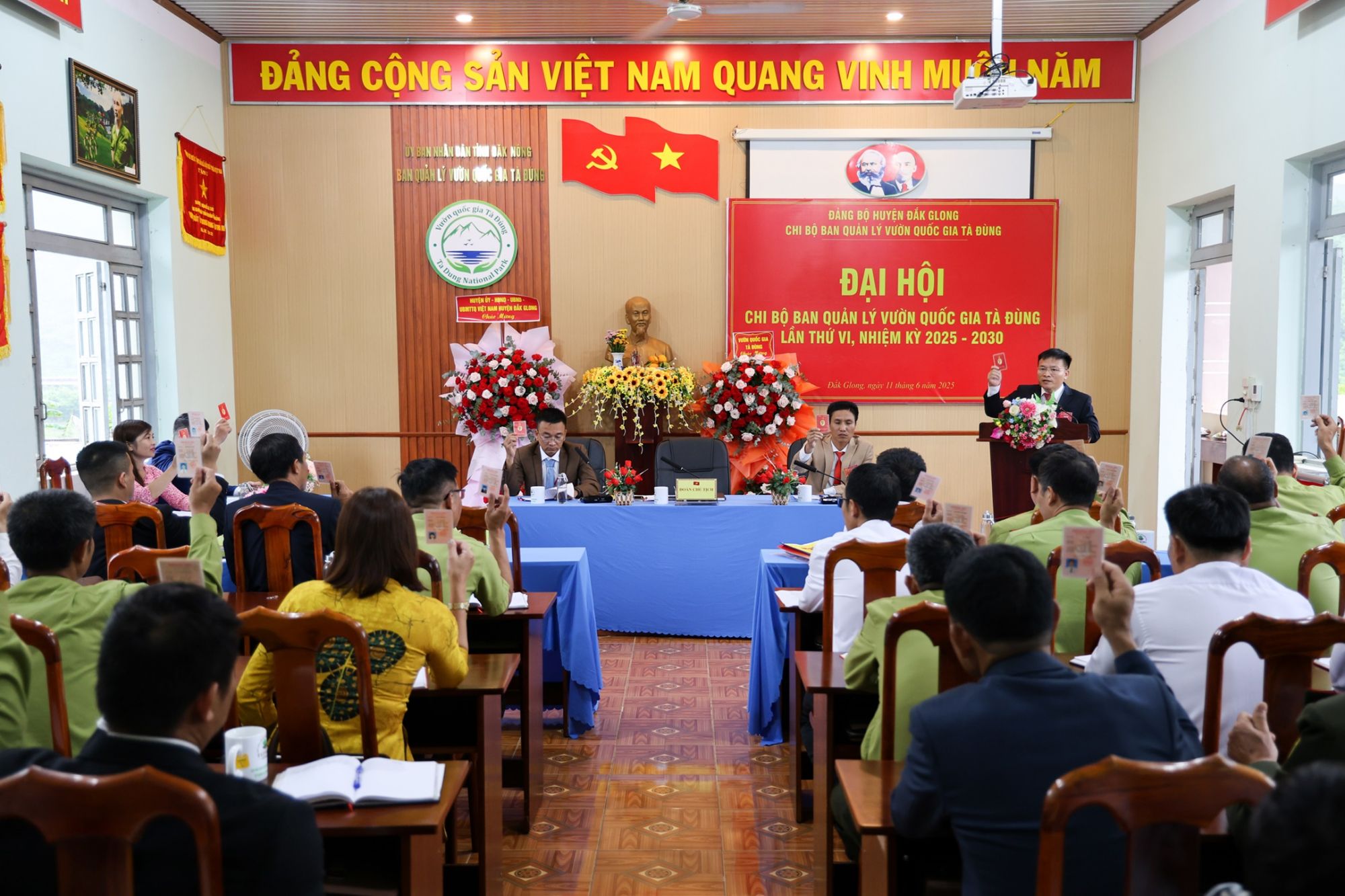 Đại hội Chi bộ Ban quản lý Vườn quốc gia Tà Đùng lần thứ VI, nhiệm kỳ 2025 – 2030