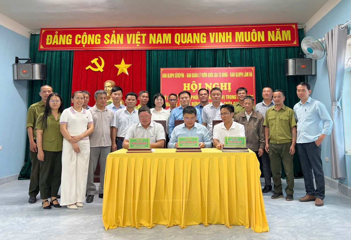 Vườn Quốc Gia T&agrave; Đ&ugrave;ng k&yacute; kết Kế hoạch phối hợp với c&aacute;c chủ rừng gi&aacute;p ranh giai đoạn 2026 - 2030